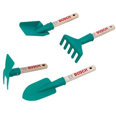 Theo Klein 2735 Bosch Gardening Hand Tool Set I Includes Spade, Rake, Shovel and Hoe I Eyelet for Hanging I Anti-UV I Toy for Children From 3 Years Theo Klein 2735 Bosch Gardening Hand Tool Set I Includes Spade, Rake, Shovel and Hoe I Eyelet for Hanging I Anti-UV I Toy for Children From 3 Years