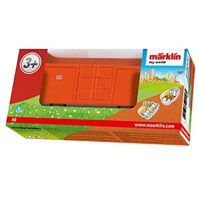 Märklin 44103 Open Freight Carrier Magnetic Couplings, Orange Märklin 44103 Open Freight Carrier Magnetic Couplings, Orange