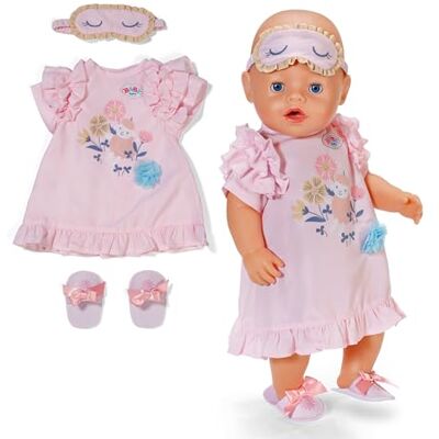 BABY born Nightgown – With Sleep Mask & Slippers Doll Clothing – Doll Accessory for All 43 cm Dolls BABY born Nightgown – With Sleep Mask & Slippers Doll Clothing – Doll Accessory for All 43 cm Dolls