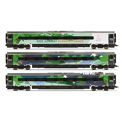 Hornby R40483 Avanti West Coast Class 390 Climate change livery Coach pack 3 69721 + 69821 + 69921, Green Hornby R40483 Avanti West Coast Class 390 Climate change livery Coach pack 3 69721 + 69821 + 69921, Green