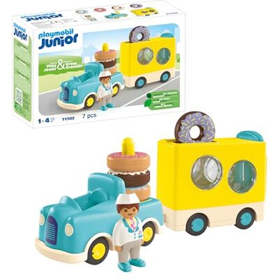Playmobil 71702 JUNIOR: Crazy Donut Truck with Stacking and Sorting Feature, educational toys, made from over 90% plant-based plastics, gifting toy, suitable for children ages 12 Playmobil 71702 JUNIOR: Crazy Donut Truck with Stacking and Sorting Feature, educational toys, made from over 90% plant-based plastics, gifting toy, suitable for children ages 12
