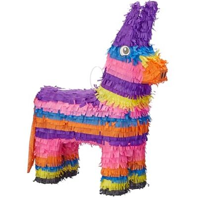 Relaxdays Hanging Donkey Pinata, Children, Girls, Boys, Birthday, Fillable, HxWxD: 55 x 40 x 13 cm, Colourful Relaxdays Hanging Donkey Pinata, Children, Girls, Boys, Birthday, Fillable, HxWxD: 55 x 40 x 13 cm, Colourful