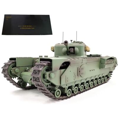 Palapozzy 1/16 Scale Churchill RC Tank Model, 2.4G Main Battle Tank Model with Lights Sounds and shooting BBs and Infrared Battle, Military Vehicle Toy for Adult (Basic Version) Palapozzy 1/16 Scale Churchill RC Tank Model, 2.4G Main Battle Tank Model with Lights Sounds and shooting BBs and Infrared Battle, Military Vehicle Toy for Adult (Basic Version)