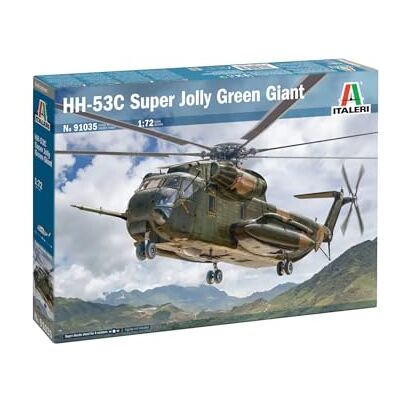 Italeri Helicopter Model HH-53C Super Jolly Green Giant 1/72 Italeri Helicopter Model HH-53C Super Jolly Green Giant 1/72