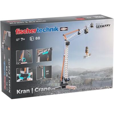 fischertechnik Crane 576103 – Educational Construction Kit, Crane Toy Building Set for Kids Aged 7+, Orange fischertechnik Crane 576103 – Educational Construction Kit, Crane Toy Building Set for Kids Aged 7+, Orange