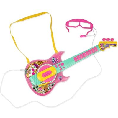 L.O.L. Surprise! LOL Surprise: Superstar Guitar Set Pink, Teal, Yellow Lights & Sounds, Instrument Toy w/Strap, Glasses with Microphone, Kids Musical Toy Ages 3+ L.O.L. Surprise! LOL Surprise: Superstar Guitar Set Pink, Teal, Yellow Lights & Sounds, Instrument Toy w/Strap, Glasses with Microphone, Kids Musical Toy Ages 3+