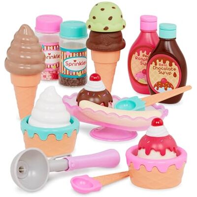 Battat - Play Circle Ice Cream Parlour - 21 Pc - Toy - Playset Battat - Play Circle Ice Cream Parlour - 21 Pc - Toy - Playset