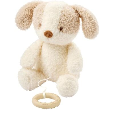 Nattou Baby Dog Musical Plush – Plays “La-Le-Lu” Lullaby Soft Pull-Ring Toy for Newborns & Infants Teddy Collection 100% Polyester Ecru Soothing Sleep Aid Nattou Baby Dog Musical Plush – Plays “La-Le-Lu” Lullaby Soft Pull-Ring Toy for Newborns & Infants Teddy Collection 100% Polyester Ecru Soothing Sleep Aid