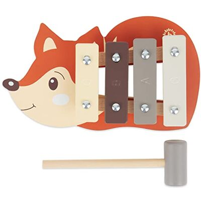 BIECO Mini Xylophone Baby Fox Kids Fox Baby Toy Xylophone Glockenspiel for Children 1+ Year Woodland Animal Toy Wooden 1 Year BIECO Mini Xylophone Baby Fox Kids Fox Baby Toy Xylophone Glockenspiel for Children 1+ Year Woodland Animal Toy Wooden 1 Year