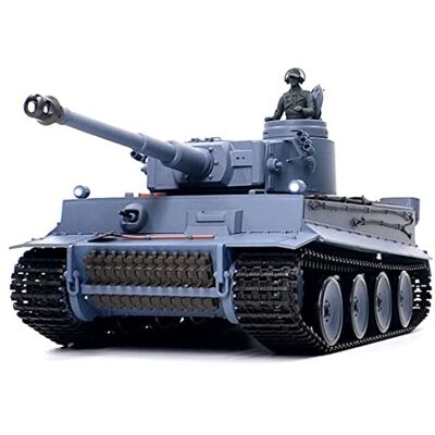 SpedUpX 1/16 Scale German Tiger I RC Tank 3818, 7.0 RTR 2.4GHz Remote Control Military Tank with 340° Rotating Turret, Smoke, Sound, Light, BB Shooting & Infrared Combat(Basic version) SpedUpX 1/16 Scale German Tiger I RC Tank 3818, 7.0 RTR 2.4GHz Remote Control Military Tank with 340° Rotating Turret, Smoke, Sound, Light, BB Shooting & Infrared Combat(Basic version)