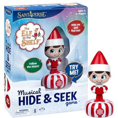 Moose The Elf On The Shelf Musical Hide & Seek Game, Hide The Electronic Scout Elf Figure, The Elf Plays Music And Sounds To Help Kids Find Him, When Found, Kids Can Celebrate As He Plays Music Moose The Elf On The Shelf Musical Hide & Seek Game, Hide The Electronic Scout Elf Figure, The Elf Plays Music And Sounds To Help Kids Find Him, When Found, Kids Can Celebrate As He Plays Music