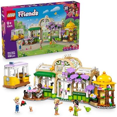 Lego Friends Plant Café & Flower Shop Toy with 4 Mini Dolls, a Pet Cat Figure, Tram and Kitchen Accessories incl. Pastries, Cups & a Teapot Birthday Gift for 9+ Year Old Girls 42671 Lego Friends Plant Café & Flower Shop Toy with 4 Mini Dolls, a Pet Cat Figure, Tram and Kitchen Accessories incl. Pastries, Cups & a Teapot Birthday Gift for 9+ Year Old Girls 42671
