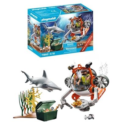 Playmobil Promo Pack Treasure Hunt with Submarine Toy from 4 years Gift for children Encourages creativity & a sense of adventure Underwater adventure with figures & accessories 71860 Playmobil Promo Pack Treasure Hunt with Submarine Toy from 4 years Gift for children Encourages creativity & a sense of adventure Underwater adventure with figures & accessories 71860