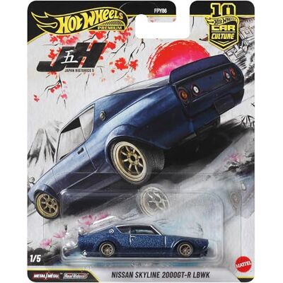 Mattel Hot Wheels LB Nissan Skyline 2000GT-R LBWK Car Culture Vehicle, Premium 1:64 Scale Die-Cast Toy Car with Real Riders Tires & Metal/Metal Body & Chassis, JKF11 Mattel Hot Wheels LB Nissan Skyline 2000GT-R LBWK Car Culture Vehicle, Premium 1:64 Scale Die-Cast Toy Car with Real Riders Tires & Metal/Metal Body & Chassis, JKF11