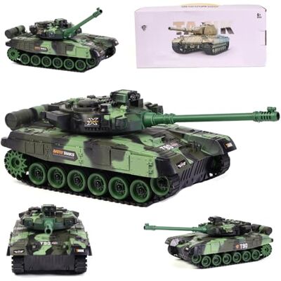 SULIFEVIP 1/30 German Tiger I,T90 RC Tank Remote Control Toys Vehicles Truck RC Car 2.4Ghz Radio Controlled Toy 360° Rotational Realistic Lights Sounds For Kids Boy Multiplayer Play (T90-Green) SULIFEVIP 1/30 German Tiger I,T90 RC Tank Remote Control Toys Vehicles Truck RC Car 2.4Ghz Radio Controlled Toy 360° Rotational Realistic Lights Sounds For Kids Boy Multiplayer Play (T90-Green)