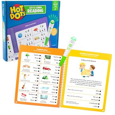 Educational Insights Learning Resources Hot Dots Let's Learn Reading 1st Grade, Activity Book & Interactive Pen with Instant Feedback, Over 100 Activities, Ages 6+ Educational Insights Learning Resources Hot Dots Let's Learn Reading 1st Grade, Activity Book & Interactive Pen with Instant Feedback, Over 100 Activities, Ages 6+