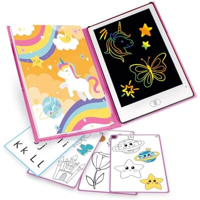 Party town Big Minds LCD Drawing Tablet For Kids Rainbow LCD Writing Tablet 20 Reversible Templates Kids Drawing Pad Book Format Educational Toys For 5 Year Olds 4 Year Old Girl Gifts Party town Big Minds LCD Drawing Tablet For Kids Rainbow LCD Writing Tablet 20 Reversible Templates Kids Drawing Pad Book Format Educational Toys For 5 Year Olds 4 Year Old Girl Gifts