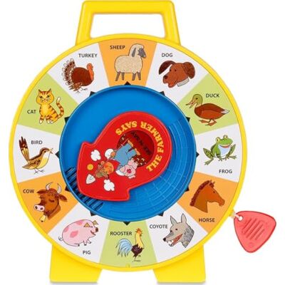 Basic Fun Fisher Price Classics See 'n Say Farmer Says Toy Educational Talking Animal Wheel with Sounds Retro Preschool Toy for Toddlers 18 months + Basic Fun Fisher Price Classics See 'n Say Farmer Says Toy Educational Talking Animal Wheel with Sounds Retro Preschool Toy for Toddlers 18 months +