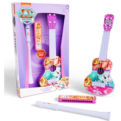 Lollipop Paw Patrol Toy Guitar Kids 3 Piece Band Ukulele, Recorder & Slide Whistle 16 Inch Ukulele for Kids, Musical Flute, My First Musicical Instrument Toy Set & Bookmark, Children Age 3 + Girls Guitar Lollipop Paw Patrol Toy Guitar Kids 3 Piece Band Ukulele, Recorder & Slide Whistle 16 Inch Ukulele for Kids, Musical Flute, My First Musicical Instrument Toy Set & Bookmark, Children Age 3 + Girls Guitar