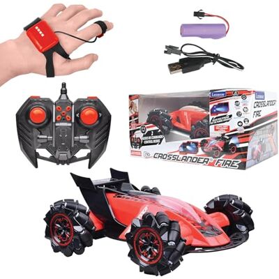 Lexibook , Crosslander® Fire, Remote control car, up to 12km/h, 4 wheel drive, smoke jet, light and sound effects, music, remote control and gesture control bracelet included, rechargeable, RC60 Lexibook , Crosslander® Fire, Remote control car, up to 12km/h, 4 wheel drive, smoke jet, light and sound effects, music, remote control and gesture control bracelet included, rechargeable, RC60