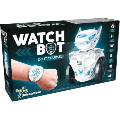 Science4you Watchbot, Mini Remote Control Programmable Robot for Kids 8+ Years DIY 35 pieces Interactive Robot Building Kit Controlled by Watch and Gestures STEM Educational Toy for Kids Age 8-14 Science4you Watchbot, Mini Remote Control Programmable Robot for Kids 8+ Years DIY 35 pieces Interactive Robot Building Kit Controlled by Watch and Gestures STEM Educational Toy for Kids Age 8-14