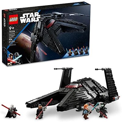 Lego Star Wars Inquisitor Transport Scythe 75336 Buildable Toy Spaceship, OBI-Wan Kenobi Set, Ben Kenobi Mini Figure with Blue and Double Leaf Red Lightsaber Lego Star Wars Inquisitor Transport Scythe 75336 Buildable Toy Spaceship, OBI-Wan Kenobi Set, Ben Kenobi Mini Figure with Blue and Double Leaf Red Lightsaber