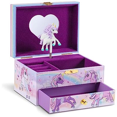 CRAZE Unicorn Music Box Childrens – Musical Jewellery Box for Girls with Rotating Unicorn Figurine, Secret Drawer & Melody – Gift Box for Girls CRAZE Unicorn Music Box Childrens – Musical Jewellery Box for Girls with Rotating Unicorn Figurine, Secret Drawer & Melody – Gift Box for Girls