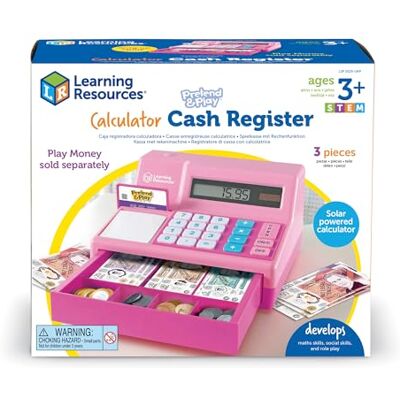 Learning Resources Pretend & Play Calculator Cash Register Pink - Toy Learning Resources Pretend & Play Calculator Cash Register Pink - Toy