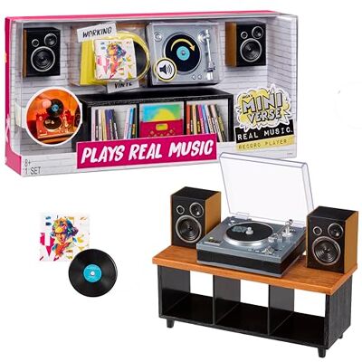 MGA's Miniverse MGA’s Miniverse Real Music Mini Record Player Collectable Mini Record Player with 1 Vinyl, Furniture Piece and Speakers, Compatible with Miniverse Vinyl, Suitable for Ages 8+ Years MGA's Miniverse MGA’s Miniverse Real Music Mini Record Player Collectable Mini Record Player with 1 Vinyl, Furniture Piece and Speakers, Compatible with Miniverse Vinyl, Suitable for Ages 8+ Years