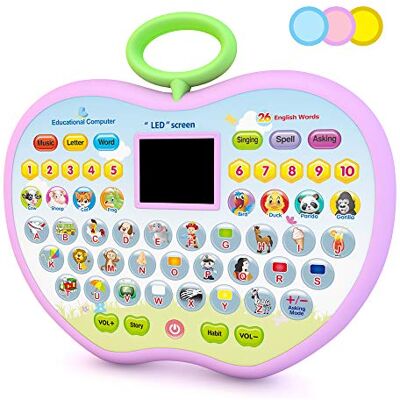 Eala Birthday Gift for Girls Kids, Education Computer Toys Age 1 2 3 Boys Toddlers Tablet Toys Gift Age 2 3 4 Childrens Girls Learning Toy for 2-4 Year Old Eala Birthday Gift for Girls Kids, Education Computer Toys Age 1 2 3 Boys Toddlers Tablet Toys Gift Age 2 3 4 Childrens Girls Learning Toy for 2-4 Year Old