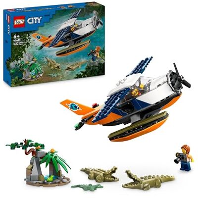 Lego City Jungle Explorer Water Plane, Toy Airplane for Boys 6 Plus Year Old Boys & Girls, Vehicle Set with 2 Minifigures, Frog and 3 Crocodile Figures, Birthday Gift Idea 60425 Lego City Jungle Explorer Water Plane, Toy Airplane for Boys 6 Plus Year Old Boys & Girls, Vehicle Set with 2 Minifigures, Frog and 3 Crocodile Figures, Birthday Gift Idea 60425