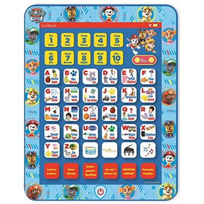 Lexibook , Paw Patrol, Educational Bilingual Interactive Learning Tablet, Toy to learn alphabet letters numbers words spelling and music, English/French, Blue, JCPAD002PAi1 Lexibook , Paw Patrol, Educational Bilingual Interactive Learning Tablet, Toy to learn alphabet letters numbers words spelling and music, English/French, Blue, JCPAD002PAi1