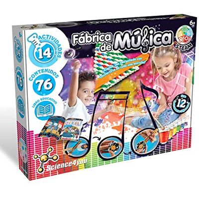 Science4you Music Factory Scientific Toy, Create 12 Musical Instruments Like Drums and Guitar, Musical Instrument Toys for Kids 6 Years Old Science4you Music Factory Scientific Toy, Create 12 Musical Instruments Like Drums and Guitar, Musical Instrument Toys for Kids 6 Years Old
