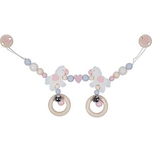 Goki Pram Chain Horses Cute Horses Made of Maple and Beech Wood Handmade Made in Germany, Pastel Colours Goki Pram Chain Horses Cute Horses Made of Maple and Beech Wood Handmade Made in Germany, Pastel Colours