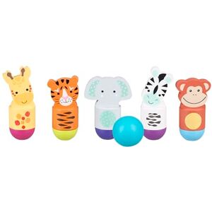 ORANGE TREE Jungle Animals Wooden Skittles Bowling Set Skittles Game for Kids, Indoor and Garden Toys Wooden Toys for 2 Year Olds, Toddler Early Development & Activity Toys by Toys ORANGE TREE Jungle Animals Wooden Skittles Bowling Set Skittles Game for Kids, Indoor and Garden Toys Wooden Toys for 2 Year Olds, Toddler Early Development & Activity Toys by Toys