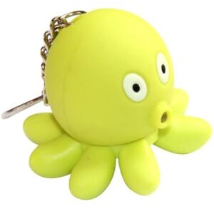 WSRRDRECVHi Mini Animal Flashlight Keychain with Sound,LED Cartoon Dinosaur Fun Toys Keychain,Pediatric Nurse Flash Light Keychain,3D Animals Keyring Charm for Kids Party Favors(octopus)