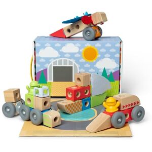 Melissa & Doug Blockables Vehicles Snap And Play, Mix And Match Connectable Wooden Building Blocks Play Set Toy for Preschool Boys And Girls (54 Pcs) Melissa & Doug Blockables Vehicles Snap And Play, Mix And Match Connectable Wooden Building Blocks Play Set Toy for Preschool Boys And Girls (54 Pcs)