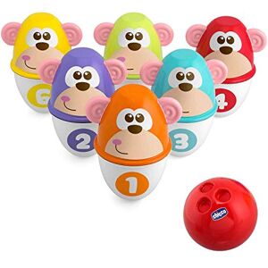 Chicco Monkey Strike Kids Bowling Pin Set Skittles Game for Kids with 6 Separable Pins, Stackable in 12 Pieces, Light Ball Included Bowling Skittles Toys, Gifts for Children 18 Months to 8 Years Chicco Monkey Strike Kids Bowling Pin Set Skittles Game for Kids with 6 Separable Pins, Stackable in 12 Pieces, Light Ball Included Bowling Skittles Toys, Gifts for Children 18 Months to 8 Years