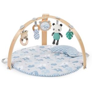 Ingenuity , Cozy Spot Reversible Duvet Activity Gym & Play Mat with Wooden Toy bar Elephant March (Neutral Safari), Newborn and up Ingenuity , Cozy Spot Reversible Duvet Activity Gym & Play Mat with Wooden Toy bar Elephant March (Neutral Safari), Newborn and up