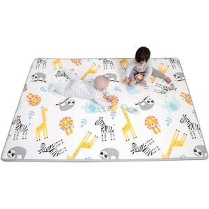 BABYLO Babyzee Reversible Safari Play Mat, 180x120x1cm, XPE Crawl mat, Waterproof, Safari & Zigzag Design BABYLO Babyzee Reversible Safari Play Mat, 180x120x1cm, XPE Crawl mat, Waterproof, Safari & Zigzag Design