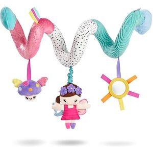 Nuby Things with Wings Baby Pram Spiral Sensory Colourful Fairy Pram Toy with Baby Safe Mirror Early Development Suitable from Birth (Hattie) Nuby Things with Wings Baby Pram Spiral Sensory Colourful Fairy Pram Toy with Baby Safe Mirror Early Development Suitable from Birth (Hattie)