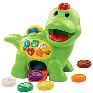 VTech Baby Feed Me Dino Musical Baby Toy with Numbers, Counting Music & Shapes Interactive Light Up Toy Suitable From 1, 2, 3 Year Olds Boys & Girls, Green, 27 x 12.3 x 26 cm VTech Baby Feed Me Dino Musical Baby Toy with Numbers, Counting Music & Shapes Interactive Light Up Toy Suitable From 1, 2, 3 Year Olds Boys & Girls, Green, 27 x 12.3 x 26 cm