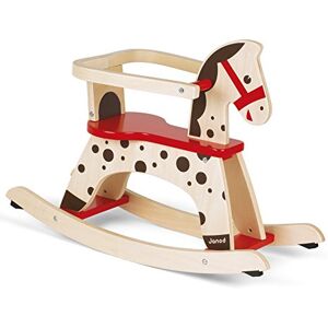 Janod Caramel Wooden Rocking Horse Toddler Toy Learning Balance For children from the Age of 1, J05984, Brown and Red Janod Caramel Wooden Rocking Horse Toddler Toy Learning Balance For children from the Age of 1, J05984, Brown and Red