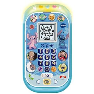 VTech Stitch Learning Phone, Official Stitch Toy, Interactive Role Play Phone with Voice Activation, Ringtones and Games, Gifts for Ages 4, 5, 6+ Years, English Version VTech Stitch Learning Phone, Official Stitch Toy, Interactive Role Play Phone with Voice Activation, Ringtones and Games, Gifts for Ages 4, 5, 6+ Years, English Version