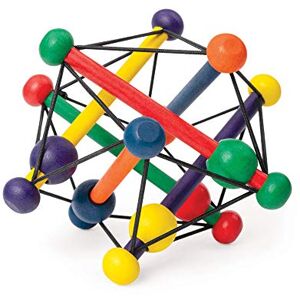 Manhattan Toy Skwish Classic Rattle and Teether Grasping Activity Toy, Multicoloured Manhattan Toy Skwish Classic Rattle and Teether Grasping Activity Toy, Multicoloured