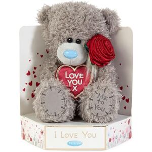 Me To You Bear Me to You Tatty Teddy Plush 15cm-High I Love You Bear With Rose On Luxury Gift Plinth Official Collection Me To You Bear Me to You Tatty Teddy Plush 15cm-High I Love You Bear With Rose On Luxury Gift Plinth Official Collection