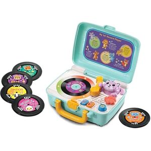 VTech Baby My 1st Record Player, Toy Turntable with Jazz, Pop, Techno, Country and Hip Hop Music with Fun Phrases and Animals, Gift for Babies 12, 18, 24 Months Plus, English Version VTech Baby My 1st Record Player, Toy Turntable with Jazz, Pop, Techno, Country and Hip Hop Music with Fun Phrases and Animals, Gift for Babies 12, 18, 24 Months Plus, English Version