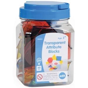 edxeducation Transparent Attribute Blocks Mini Jar Set of 60 Colourful Plastic Shapes Light Box Accessory Sensory Play edxeducation Transparent Attribute Blocks Mini Jar Set of 60 Colourful Plastic Shapes Light Box Accessory Sensory Play