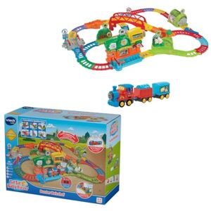 VTech TUT TUT Baby Speedster Colourful Train Station Interactive Playset with Motorised Train, 2 Carriages, 70+ Melodies & Sounds, 19+ Rails & 6 Play Areas, from 1 Year VTech TUT TUT Baby Speedster Colourful Train Station Interactive Playset with Motorised Train, 2 Carriages, 70+ Melodies & Sounds, 19+ Rails & 6 Play Areas, from 1 Year