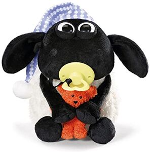 Nici 41470 Shaun The Sheep Sheep Cuddly Toy Timmy with Small Bear, Dummy and Sleeping Cap, 25 cm, Colour: White/Black Nici 41470 Shaun The Sheep Sheep Cuddly Toy Timmy with Small Bear, Dummy and Sleeping Cap, 25 cm, Colour: White/Black